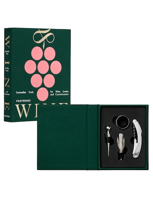 Caja decorativa con set Printworks Wine Tools