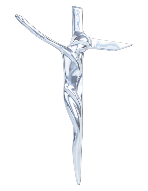 Figura decorativa de cruz Cristo Casa Pewter
