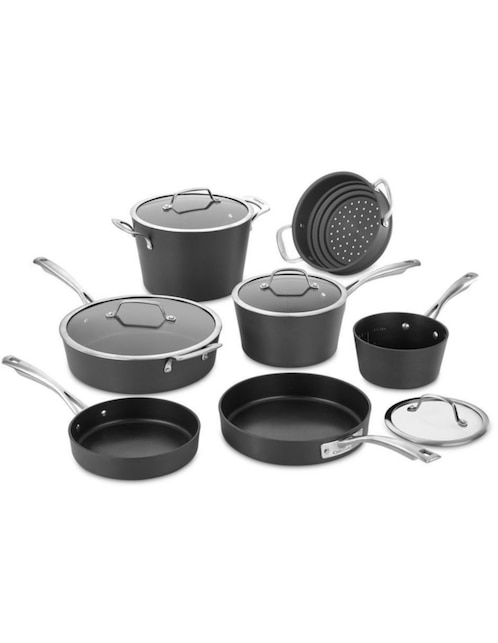 Batería de cocina Cuisinart de aluminio antiadherente sin PFOA 11 piezas