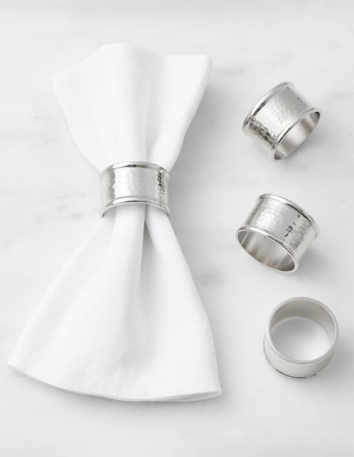 Set aro servilleta Hammered Nickel