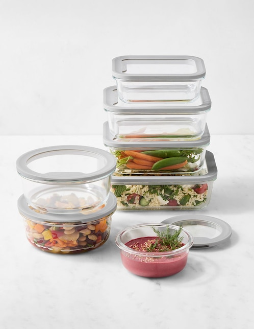 Set contenedores Williams-Sonoma Hold Everything de vidrio 14 piezas