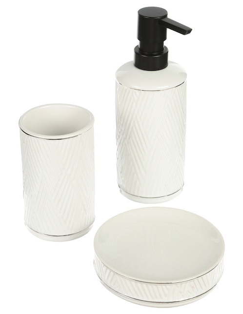 Juego de accesorios para baño Haus de cerámica 3 piezas