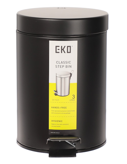 BOTE DE BASURA CLASSIC BLA, 3 L, NEGRO
