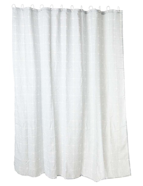 CORTINA BAÑO SQUAR, 180 X 180 CM, GRIS