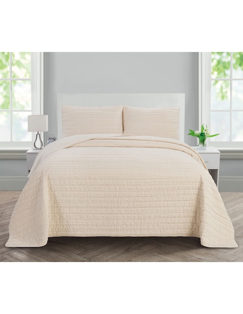 SET COLCHA ORGANIC, MAT-QS, BEIGE N NAR
