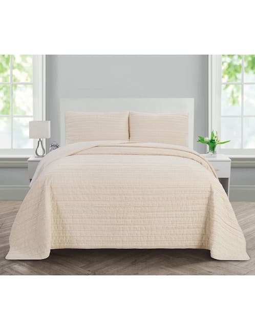 SET COLCHA ORGANIC, KS, BEIGE N NARRATI