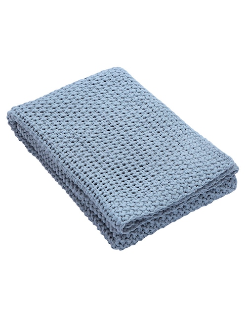 FRAZADA KNITING, ESTÁNDAR, AZUL HAUS