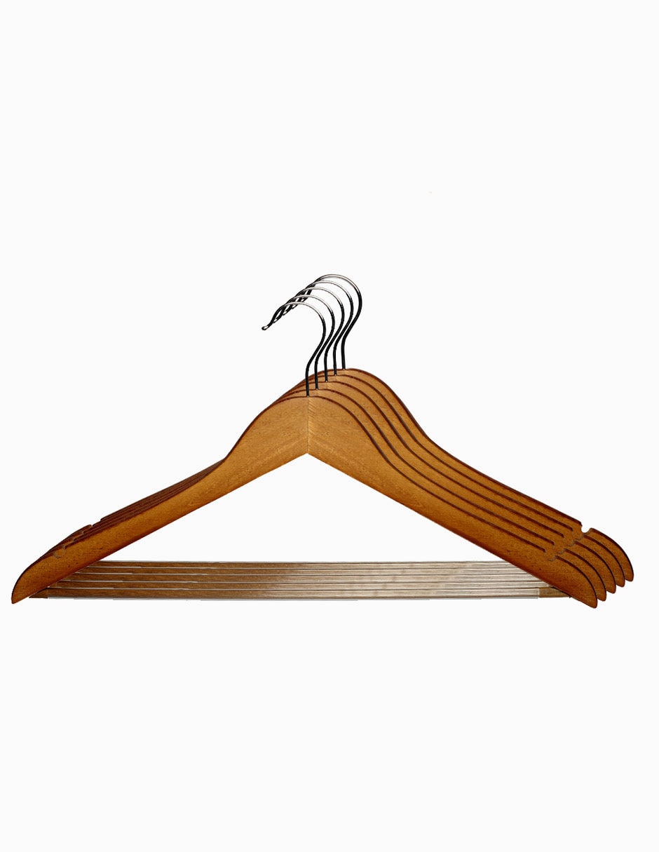 Set gancho EXIMEX vintage de madera 5 piezas