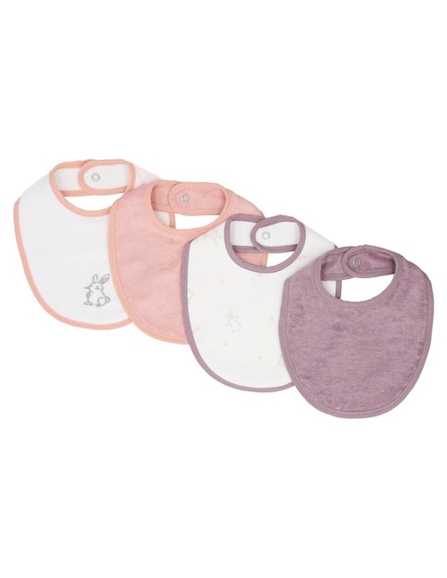 Set babero Mon Caramel de algodón 4 piezas