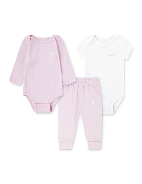 CONJ 3 PIEZAS NIKE 56K7, 3 MESES, ROSA