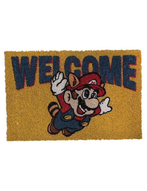 Tapete para baño Nintendo Mario Bienvenida Tanuki