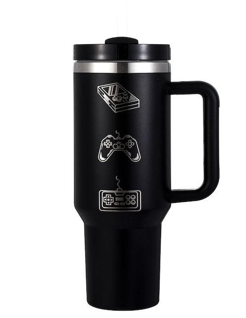 Termo Ground Gaming de metal con tapa rosca 1.2 L