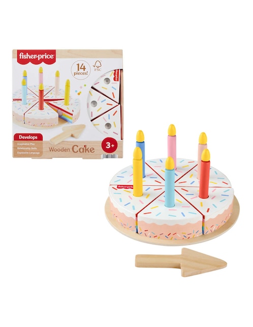 Pastel de cumpleaños de madera Fisher Price