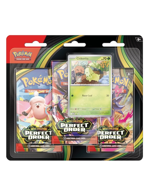 Pokémon TCG: Mega Evolution: Perfect Order 3-Booster Blister en español Mega Evolution: Perfect Order Pokémon