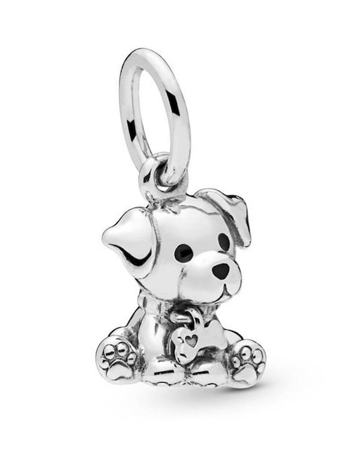 Charm de perro Pandora de plata