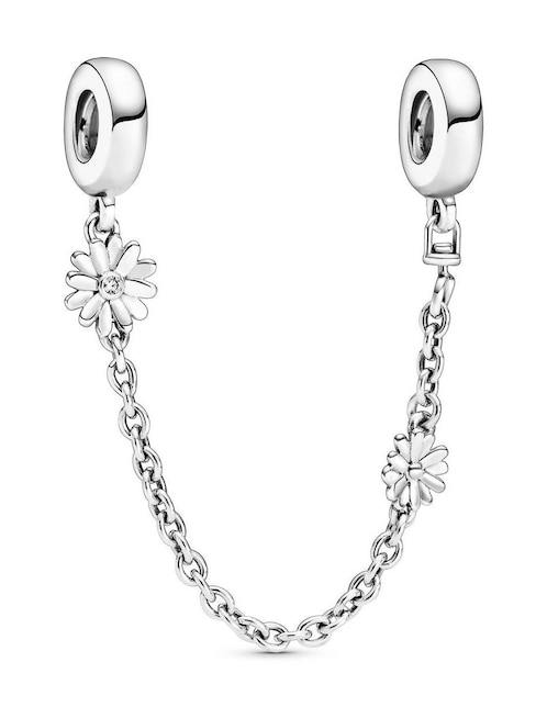 Charm de flor Pandora de plata zirconia cúbica