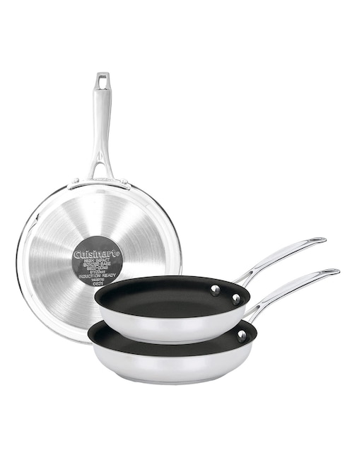 Set de sartenes Cuisinart Classic acero inoxidable