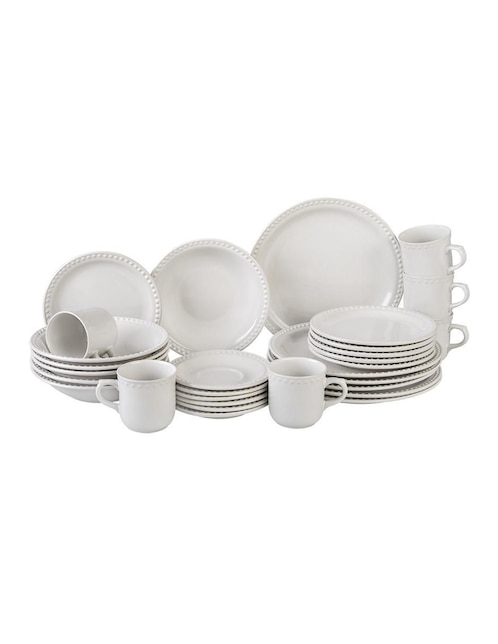 Vajilla Santa Anita Mauve de porcelana 30 piezas