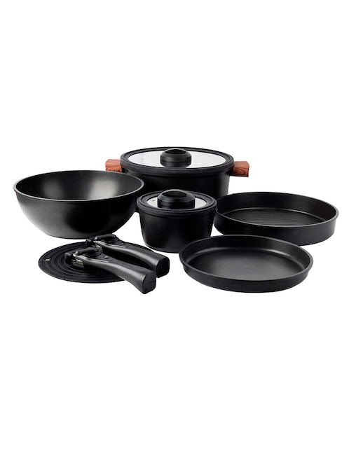 Bateria de cocina Vasconia Vasconia Cooking Totem de aluminio antiadherente cerámica 10 piezas