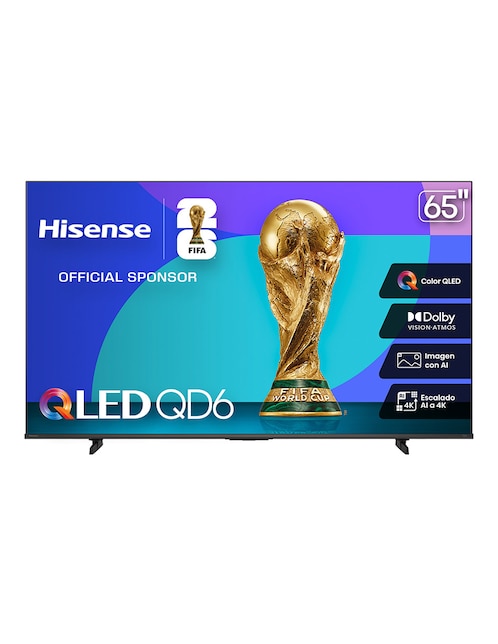 Pantalla Smart TV Hisense QLED de 65 pulgadas 4K/UHD 65QD65QFM con AI Smooth Motion