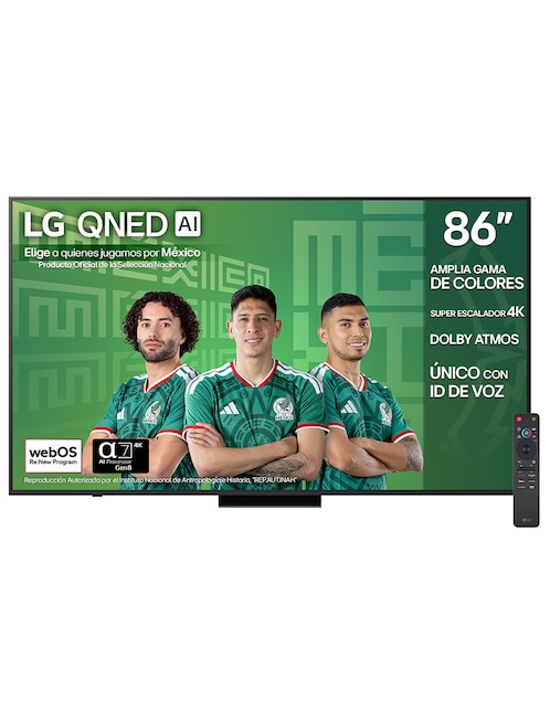 Pantalla Smart TV LG de QNED DE 86 pulgadas 4K 86QNED73ASA con WebOs con AI webOS